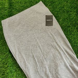 BASIC GREY MIDI SKIRT